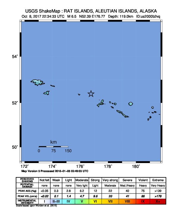 ShakeMap Intensity Thumbnail